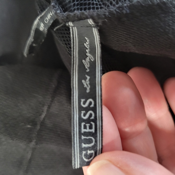 Womans Guess Bodycon Sleeveless Mesh and Knit Black Dress Size Medium - Picture 7 of 10